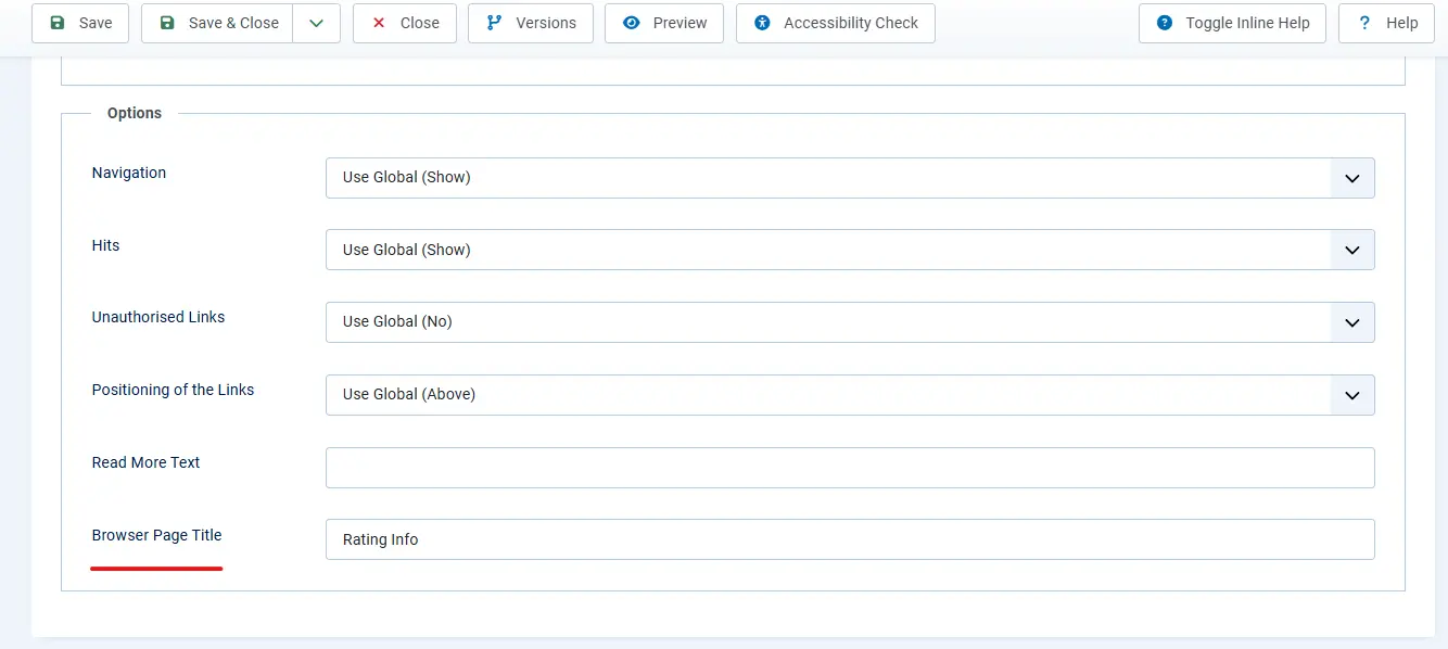 Browser Page Title Options