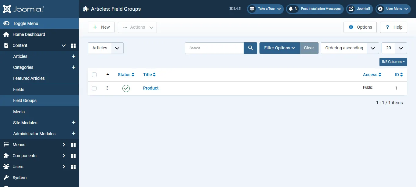Joomla Field Group