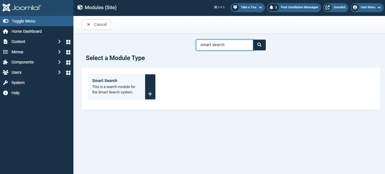 Create Smart Search Module