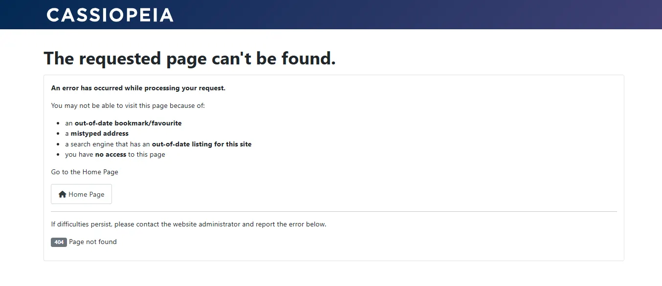 Verify 404 Error