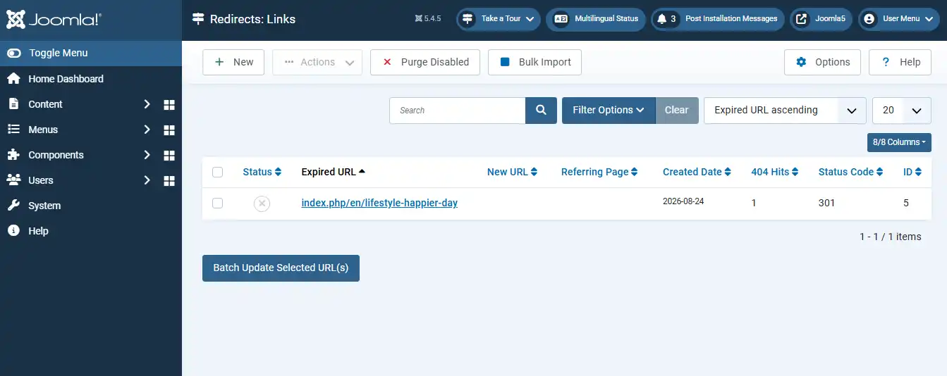 Create Redirect