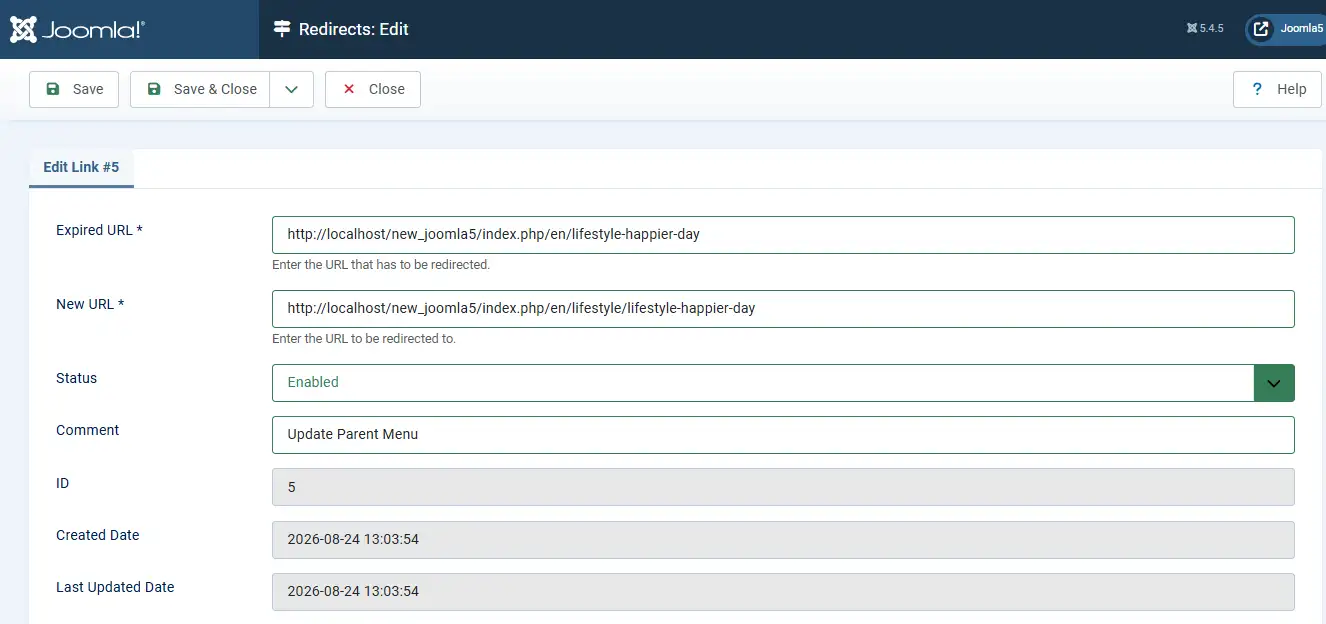 Create Redirect